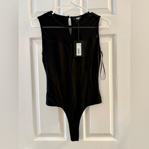 NEW! Paige Layla Black Mesh Bodysuit Size XS